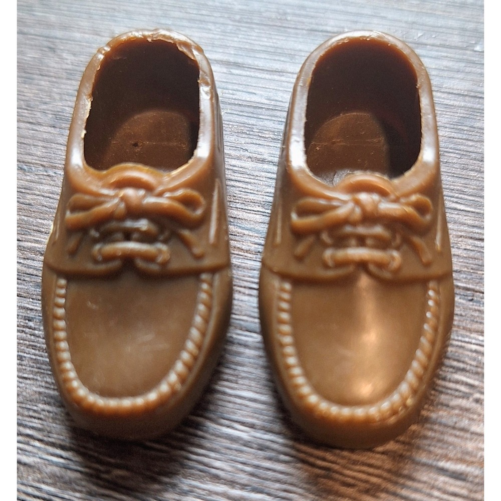 Barbie Happy Family Grandpa Grandfather Ken Doll Shoes Mattel Brown Loafers
